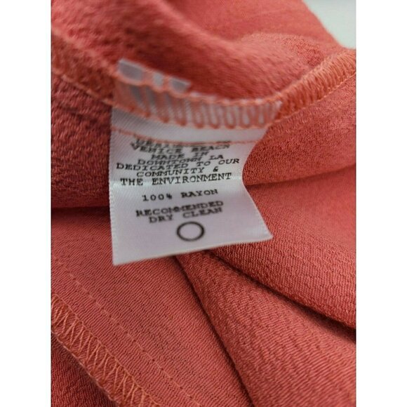 New Flynn Skye Parker Jumper Womens M Coral Salmon Jumpsuit V Neck Rayon - Picture 8 of 8